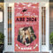 Dicodes Personalisierte Graduation Tür Banner ABI 2025 Prüfung Bestanden Zeichen Dekorationen Banner für Graduation Party(Roségold und Schwarz)