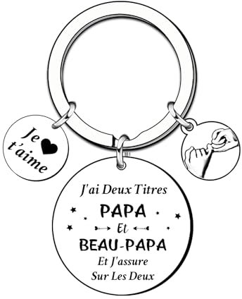 YJYJZX Cadeau Papa Porte-clés,Cadeaux Papa Porte-clés de Papa -Je t'aime Cadeau de fête des pères,Cadeaux d'anniversaire,Cadeaux de Famille,Cadeaux de Noël Papa (5)