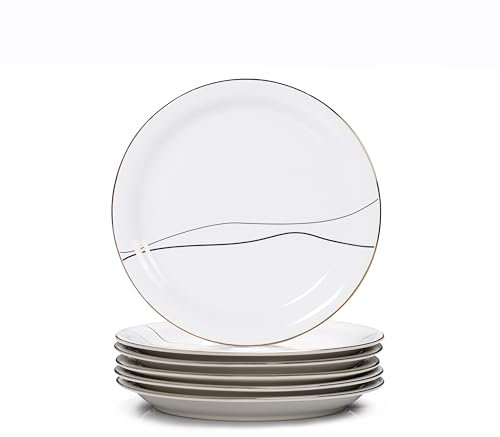 Haobos 6-teiliges Keramik-Salatschüssel-Set – elegante Essutensilien für moderne Häuser | Vielseitige Servierschalen für Salate, Nudeln, Suppen und mehr | Langlebiges, stilvolles Geschirr für