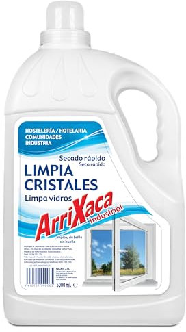 Líquido Limpiacristales 5 Litros - No Deja Rastro, Abrillanta, Desengrasa y Seca Rápido