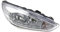 EDA PREMIUM auto Scheinwerfer, Frontscheinwerfer Rechts F1EB13W029CC passend für FORD FOCUS 2014-2018 EU, mit Stellmotor für LWR, silber, H1/H7, mit Tagfahrlicht (LED)