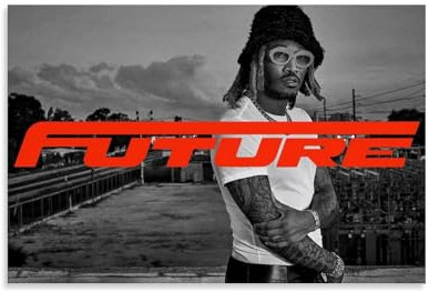 Future Poster, Rapper-Album, Leinwand, Wandkunst, dekoratives Wohndekor, Gemälde für Wohnzimmer, Schlafzimmer, 30 x 45 cm, ungerahmter Stil