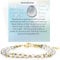 Farfume Armband Damen Edelstein Perlen Armbänder, Chakra 4mm Kristall Natürliche Echte Steine Schmuck Geschenke für Frauen(Mondstein)