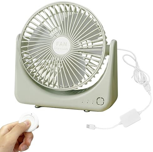 FSLiving ventilator grow, Grow Ventilator mit Fernbedienung,Verstellbarer Winkel mini fan für Growzelt mit oszillierender Funktion,3 Lüfterblätter(GYFS019-GN)