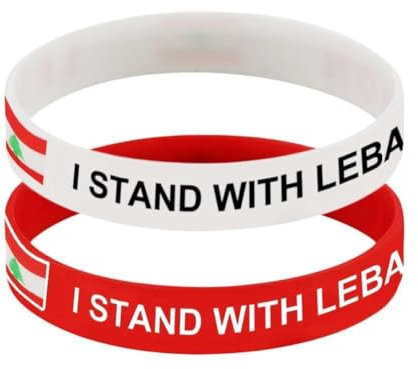 Rtyweth Bracelets Liban gratuits, drapeau de l'amitié du Liban bracelet en silicone, bracelet libanais, support avec bracelet en silicone Leb