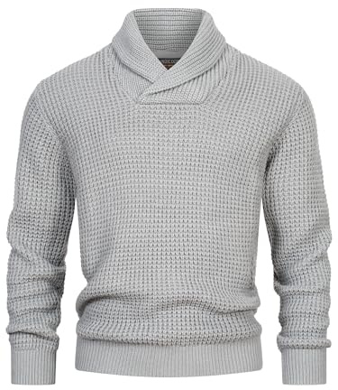 Indicode Herren INBrockly Strickpullover Herrenpullover mit Schalkragen | Klassischer Freizeitpullover für Büro und Alltag, Herrenpullover, Strickpullover, Feinstrickpullover, Pullover für Männer