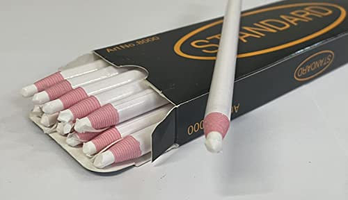 Church Products UK Wax China Marker Pencils Pack Of 12 Chinagraph Standard Wrapped Box Fabric Webbing Glass Metal Plastic Materials (White)