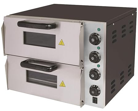 Pizza Oven 16'' Single Twin Deck Commercial Baking Oven Fire Stone Electric