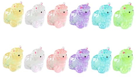 Supvox 12stücke Mini- Leuchtende Miniatur-tierfiguren Aus Kunstharz Ornamente Für Mikro-landschaftsgarten-Dekoration