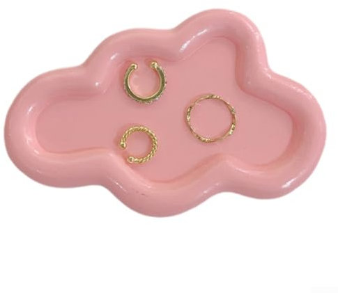 Stilvolles Schmucktablett aus Kunstharz, verbessert die Schönheit Ihrer Vitrine (für rosa Wolken)