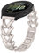 KeHowy 20mm Bracelet Métal Pour Garmin Vivoactive 5/6/Forerunner 165/165 Music/245/645 Music, Sangle Chaîne Bracelets Pour Garmin vívomove Trend/Venu Sq/Venu Sq 2/2 Plus/Approach S50/S44 -Starlight