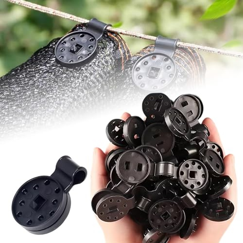 Clips für Sonnensegel, Sonnensegel Befestigung, Kunststoff Clips für Schutztuch, Spezialclip mit öse für Schattiernetz, Planenclips, Gartenblumenpflanzen Rasenschatten (50pcs)