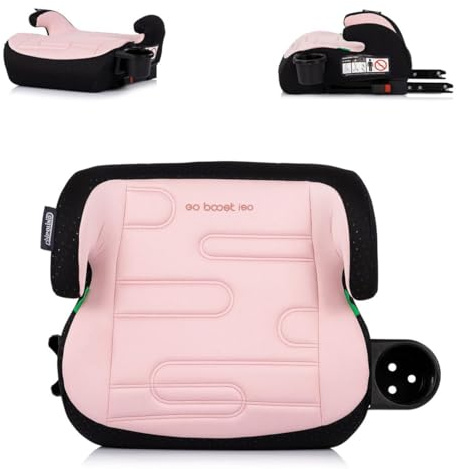 Chipolino Kindersitzerhöhung Go Boost i-Size Isofix (125-150cm) Getränkehalter rosa