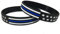 Thin Blue Line Armband mit amerikanischer Flagge, Standard 8, Silikon