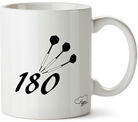Hippowarehouse 180 Darts Printed Mug Cup Ceramic 10oz