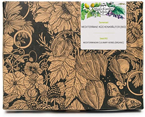 Mediterrane Küchenkräuter (Bio) - Samen-Geschenkset mit 5 aromatischen Sonnen-Kräutern