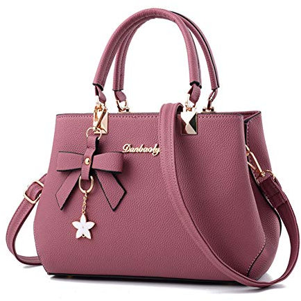 Segater® Sac à main élégant pour femme - En cuir synthétique - Pour le travail, le shopping, la date, les fêtes, Noël, rose bonbon (Rose) - SGBW062EU