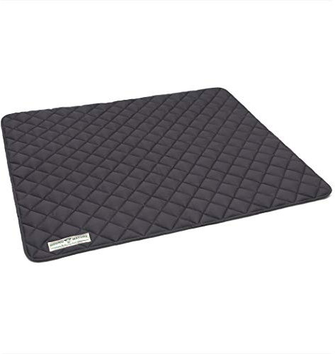 HOUND & NATURE Öko Hundedecke Davos - weiche Hundematte waschbar, gepolsterte Liegedecke für sehr große Hunde hygienisch, robust & nachhaltig (XL - 120x100 cm, Grau)