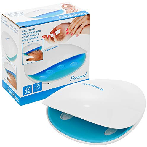 Secador de uñas LED con lámparas UV, horno de uñas para secado rápido de esmalte de gel, requiere 3 pilas AAA
