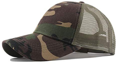 RUICHENG Trucker Mesh Cap Herren Camouflage Baseball Cap Sommer Sport Jagd Kappe (Armee grün)