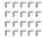 CHSEROK 20 Pièces Support Etagere Verre, Alliage de Zinc Support Tablette Verre, Angle de Support D'étagère, Avec Ventouse Anti- rayures, Pour le Support des Etagères en verre