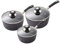 Tower T900111 Precision 3 Piece Non-Stick Forged Aluminium Pan Set with Black Diamond Coating, Soft Grip Handles, Black