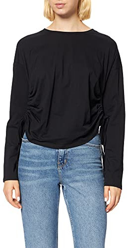 NA-KD Top detallado con cordón Camisa, Negro, 2XS para Mujer