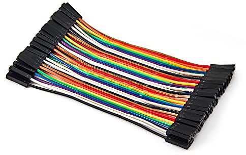Chanzon 1 x 40 STK. 10cm Female-Female Jumper Wire Kabel Line Connector Ribbon Solderless Mehrfarbig für Arduino Raspberry Pi Elektronisches Steckbrett Protoboard PCB Board