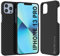 Punkcase Designed for iPhone 13 Pro Case [CarbonShield Series] Ultra Thin 2 Piece Dual Layer PU Leather Cover [Non Slip] W/PunkShield Screen Protector for iPhone 13 Pro (6.1) [Jet Black]