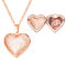 U7 Collana Donna con Foto Personalizzata Medaglione Cuore Fiore Ciondolo Portafoto Personalizzato + Catena Regolabile, Placcato Oro Rosa, Regalo per Natale Anniversario Compleanno