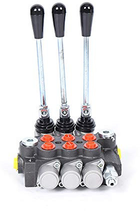 Hydraulisches Richtungssteuerventil mit 3 Spulen, Handhebelventil Hydraulik 10–400 mm2/s kleine Traktoren 3600 PSI 40 l/min für Traktoren, Bagger, Planierraupen, Lader