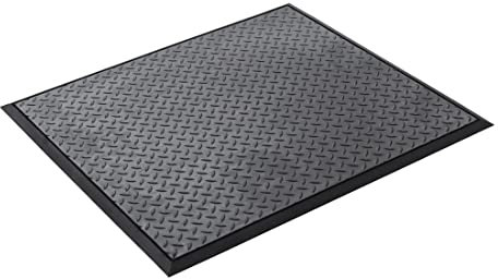 ADB Einzel-Arbeitsplatzmatte 80x70 cm, Anti-Rutsch-Matte, ergonomisch, abriebfest, schwer entflammbar, kälteisolierend, für Werkstatt & Außenbereich, schwarz