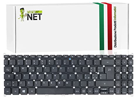new net Keyboards - Tastiera Compatibile con Notebook Acer Extensa EX215-21 EX215-52G EX215-22 EX215-51 EX215-51G EX215-53 EX215-31 EX215-53G EX215-52[ Layout ITA - Senza Frame ]
