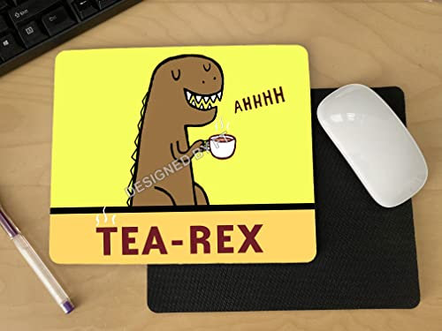 FT FLYINGTURTLES Funny Tea-REX Dinosaur Premium Mouse mat pad designed