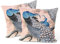 Berkin Arts Dekorative Tier Kunst Art Quadrat Kissenhülle 2er Set Kissenbezug 45x45cm Zierkissenbezüge Sofakissen Dekokissen Premium Polyester Hautfreundlich Für Bett (Ohara Koson-Zwei Pfauen)