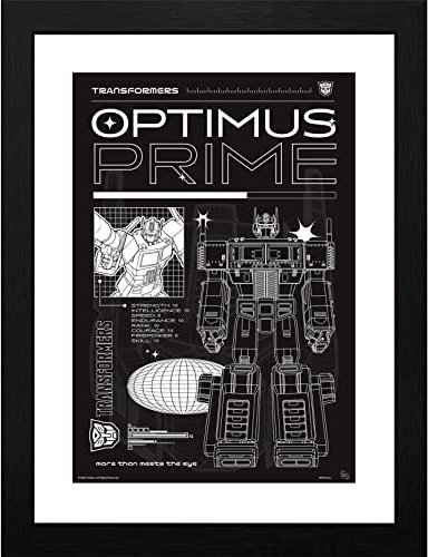 GB eye Transformers Optimus Prime Schematic 30 x 40 cm großer gerahmter Sammlerdruck