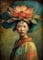 Asiatische Frau Reispapier-Poster, 29,21 x 40,64 cm – 1 einzigartiges bedrucktes Maulbeer-Papier-Kunstposter, Bild, 36 g/m², sichtbare Fasern für Decoupage-Möbelrenovierungs-Handwerk.