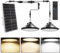 Lam(MS)pen 2 x LED Solar Hängeleuchten mit Fernbedienung, LED Solar Hängelampen 4500mAh 3 Farbe /4 Modi Pendelleuchte dimmbar, IP66 wasserdicht Hängende Leuchte mit 5m Kabel für Außen, Innen