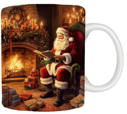 woyufen 3D-Weihnachtstasse | Festliche Feiertagskaffeetassen mit 3D-Gemälde,325 ml Keramikbecher mit 3D-Gemälde, Tischdekoration für Weihnachtsfeiern, Esstischdekorationen und Partygeschenke