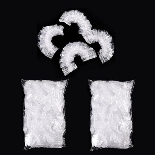 HYSSBR 200Pcs Waterproof Shower Ear Cover Useful Clear Protectors Transparent Helpful Disposable Covers Hair Dye Shower for Bathing Home Use