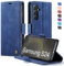 XYGLOW Handyhülle für Samsung Galaxy S24 5G Hülle Klappbar Premium PU Lederhülle Klapphülle【RFID Schutz】 Kartenfach Standfunktion Schutzhülle für Samsung S24 5G Flip Case Wallet Tasche Cover, Blau