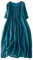 Maxi Shirt Dresses for Women - UK Ladies Linen Summer Tunic Casual Half Button A-line Vintage Solid Long Sleeve Beach Loose Summer Office Dresses