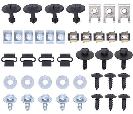 Unterfahrschutz Einbausatz Motor Unterboden Schutz Reparatur Clips Getriebeschutz Motorschutz Befestigungsclip Motorabdeckung Schrauben Halteklammern Klammer für A6 4F A6 4B A6 C6 4F A6 C5 4B Avant