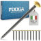 FIXXIA Bildernägel mit oder ohne Einschlaghilfe, 30 Stück ø2mm, schwarz mit gold-, oder silberfarbenem Dekokopf ø6mm, 20, 25, 30, 40, 50mm, Betonnägel, Wandnagel (Goldfarben, 20mm)