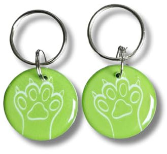 Compatible with Sureflap Surefeed Microchip RFID Collar Replacement Tags, Pack of 2, Waterproof, for Pets Without Microchip (Green)