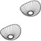 Yardenfun 2pcs Industrial Lampshade Metal Bulb Guard Ceiling Fan Light Bulb Covers Vintage Open Style for Wall Floor Ceiling Lamps 3cm