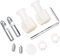 Daaxing Kit di fissaggio per WC, kit di bulloni di fissaggio universali per WC sospeso a parete, cerniere di fissaggio superiori in acciaio inox, viti per coperchio Ocap, facile da usare (bianco)