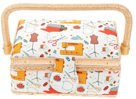 TEHAUX aus Stoff Garn-Tasche Aufbewahrungskorb für Kleinigkeiten aufbewahrungssack Storage Pockets Bum Bag Heimdekoration Indoor-Korb-Dekor Geflochtener Aufbewahrungskorb