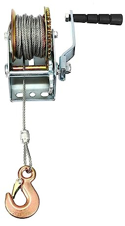 Elektrische Winde, 600 lbs 8 m manuelle Handwinde for Wohnwagen, Gurtlänge, Marine-Zug-Bootsanhänger for Autos, Heimwerker, Frachtumschlag