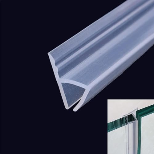 ACESOME Shower Screen Seal Strip, 2m Shower Door Seal Strip for Glass Bath Shower Screen Door Seal Strip, h-Type Shower Seal can Seal 0-10mm Gaps, Suitable for 6mm Thick Glass